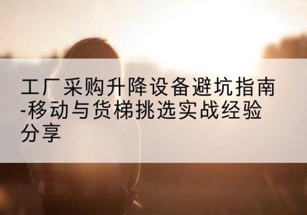 阜康移动式升降机怎么选-工厂采购升降设备避坑指南-移动与货梯挑选实战经验分享